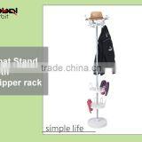 Home Product Shoe Holder With Clothes Rack, Colorful Metal Hat and Coat Hanger Rack thumbnail-2