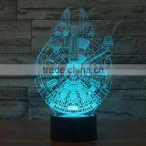 Remote Control Colorful 3D Illusion LED Night Light 3D Acrylic Lamp for Indoor Decoration for Festival Gift thumbnail-2