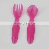 Factory Sale Soft PP Baby Spoon With Fork Baby Spoon Tableware Set thumbnail-2