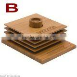 Promotional Bamboo Cup Mat With Laser Engraving Logo