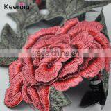 25*18.5 Flower Motif Lace Applique Iron On Embroidery Patch for Garment Accessories thumbnail-2