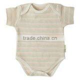 Short Sleeves Grey Baby Romper Summer OEM 100% Cotton Blank Infant Baby Romper thumbnail-2