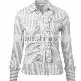 2014 OEM Office Wear Women Shirts Stripe thumbnail-1
