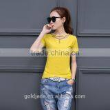 New Casual Women Blank T Shirt Customized New Fashion Design Girls t Shirt thumbnail-5
