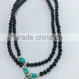Wholesale Natural Silver Garnet Turquoise Beaded Necklace thumbnail-1