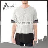 Space Dye Fabric for Light Grey Men's Nylon T-shirt thumbnail-1