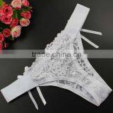 Stock Lace Bowknot Transparent Sey Panties Women Underwear Thongs Bragas Everyday Daily Underwear Women Briefs String G String T thumbnail-4