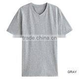 100% Cotton V-neck T-shirt for Man, Custom Soft V-neck T-shirt Wholesale thumbnail-1