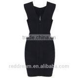 Hot Sale Women Sexy White KeyHole Halter Bandage Dress 90%Rayon Factory Direct Wedding Dresses H065 thumbnail-4