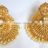 BIG Gold Plated DANGLER Earrings thumbnail-2