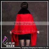 CX-B-P-18C New Arrival Blanket Fringe Oversize Fox Fur Trim Plain Shawl Scarf, Pashmina Shawl thumbnail-6