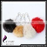 CX-R-36 Cute High Quality Genuine Rabbit Fur Ball Key Chain Keychain thumbnail-1