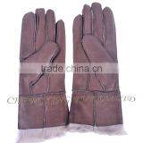 CX-A-59E Women Classic Elegant Genuine Leather Sheep Fur Gloves thumbnail-4