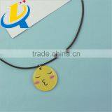 Wholesale Best Quality Black Rope Fashion Emoji Necklace thumbnail-4