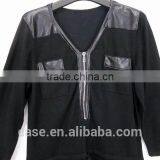 Y Neck With Zipper Jumper Tunic Sweater thumbnail-2