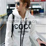 Women's Cute Coco Print Pullover With Hood Designer Tracksuits With Front Pocket thumbnail-3