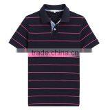 180gsm 65 Polyester 35 Cotton Wholesale Mens Custom Striped Polo Shirt thumbnail-4