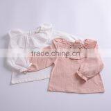 S33613W Baby Girls Latest Fashion Blouse Chiffon Falbala Neck Design Blouse thumbnail-1
