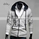 OEM 100% Cotton Plain Zip up Hoodie/ Custom Hoodies for Men thumbnail-3