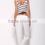 Loose Fit Elastic Tied Waist Jogger Pants With Side Pockets thumbnail-6