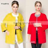Round Collar and Ninth Sleeve Designed Red Winter Coats, Fashion Winter Coats for Girls thumbnail-1