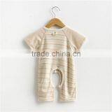 Wholesale Organic Baby Clothes 100% Organic Cotton Striped Romper Baby Clothing thumbnail-3