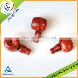 Wholesale Red Coral Beads,Round Party Oblate Red Coral Beads thumbnail-1