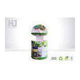Round Dump Bin Display Paper Cardboard Shelf For Milk In Shopping Mall