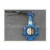 PN10 PN16 Lever operated Butterfly Valve , 6 Inch 8 Inch pneumatic actuator valves