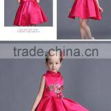 Girl Poeny Printed Princess Dress/ Girl Sleeveless Knee Length Princess Dress/new Design Girl pr thumbnail-1