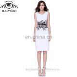 2016 BAIYIMO Women's Summer Mid Calf Floral Style Wear to Work Business Sheath Dress thumbnail-1