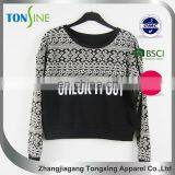 Letter Printing Pullovers for Women's Long Sleeve Jacquard thumbnail-1