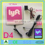 Uber el Flashing Car Sticker Glow Car Sticker on Can Window With 2AA Battery Inverter Free Shipping New Uber thumbnail-4