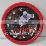 Customized Wall Clock With Super Star Printing,modern Design Round Wall Clock