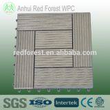 Bamboo plastic outdoor and indoor wpc tiles decking flooring