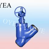 ANSI API A216 Wcb Cast Steel Forged Steel High Temperature High Pressure Flange Weld Angle Type Through Way Power Station Globe Valve