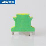 Yellow-green Ground Terminal Cable Connector DIN Rail Terminal USLKG2.5 thumbnail-2
