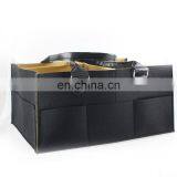 Double Colors Large Size Felt Diaper Caddy Tote Bag for Fashion Mother PU Leather Handle thumbnail-3