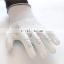 Wholesale Free Sample EN388 White Nylon Polyurethane Palm Fit Dipped Electronic PU Gloves thumbnail-2