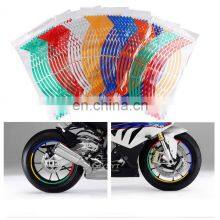 16 Strips Motorcycle Accessories 7 Colors Car Styling Decals 17 Or 18 Inch Stickers Wheel Rim Sticker Reflective Tape Retro thumbnail-3