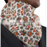 Cream Orande Flowered Bandana 100% Cotton Bandana thumbnail-1