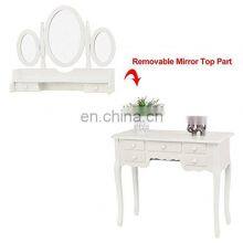 Factory Folding Mirror Vanity Set Makeup Table Dresser thumbnail-4