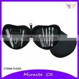 Black Color Manicure Set Leather