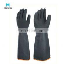 Black Industrial Heavy Duty Chemical Resistant Thick Safety Waterproof Rubber Latex Glove Working Industrial Latex Hand Glove thumbnail-4