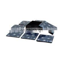 Hot Sale Square Lacquer Coaster in Holder Set of 6 Custom Design Drink Cup Coaster Set For Table Decor Vietnam Supplier thumbnail-1