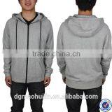 guangzhou wholesale mens clothing suppliers cheap hoodies 100%cotton zip up hoodies grey