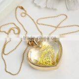 DIY Crystal Glass Heart Locket Necklace With Chrysanthemum thumbnail-5