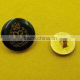Black Enamelled Metal Shank Button For Dress --- MJ3689 thumbnail-3
