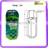 New Design Supermarket Christmas Green Stationery Corrugated Paper Adjustable Dump Bin Wholesales