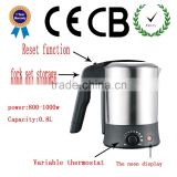 24V car outdoor/home use mini cooking stainless steel electric kettle